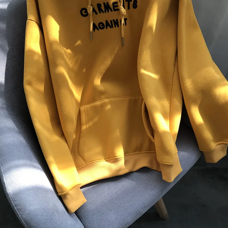 Женские толстовки из флиса с вышитой надписью Sudadera Mujer Kpop, женские толстовки на осень и зиму, свободные худи Harajuku, корейские повседневные худи