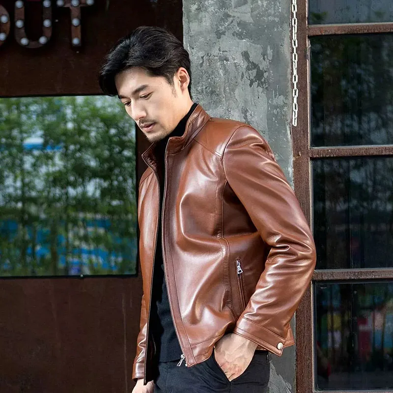 Youpin Men Genuine Leather Jacket 100% Genuine