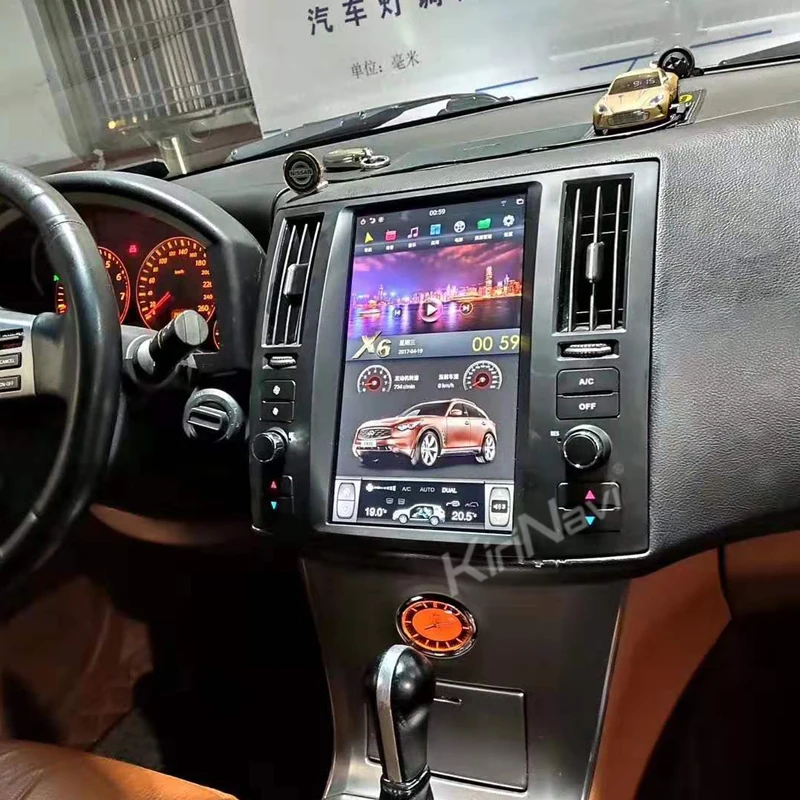 KiriNavi вертикальный экран Tesla стиль 11," Android 8,1 Автомобильная магнитола для Infiniti FX FX25 FX35 FX37 автомобильный dvd-плеер gps навигация