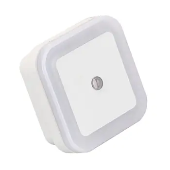 

Light Control LED Night Light Square Energy Saving Intelligent Sensor Lamp Decor For Hallway Bathroom Bedroom Q0KF