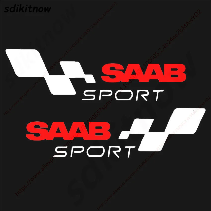 2018 Nuovo 2Pcs Car Body Windows Sport Racing Pvc Sticker Decal Styling Per La Svezia Saab 9-3 9-5 93 95 900 Accessori