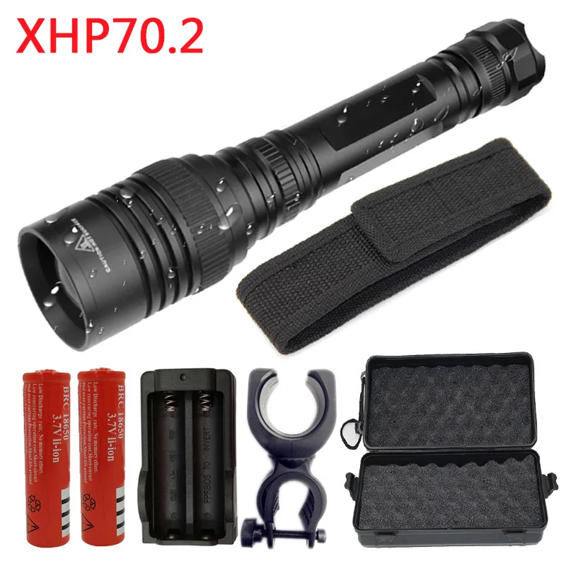 FX-DZ50 3200LM CREE XHP70.2 32w Мощный тактический светодиодный фонарик с зумом для объектива 18650 батарея - Испускаемый цвет: E