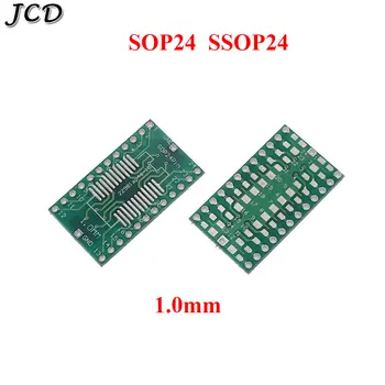 

JCD 10pcs SOP24 SSOP24 adapter board DIP 1.0mm pitch SMD DIP switch adapter plate