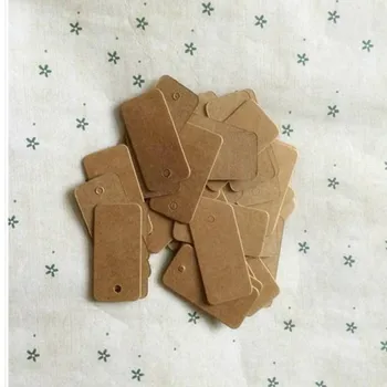 

2* 4 Cm Black White Kraft Paper Rectangle Cardboard Label Clothing Garment Tags Words Of Blank Paper Id Card 1000 Pcs/lot