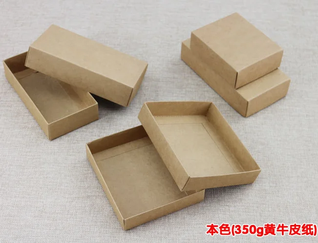 brown 10 шт Пустая Картонная коробка с крышкой, белая/черная/крафт-бумага картонная коробка, большая подарочная коробка упаковка - Цвет: brown