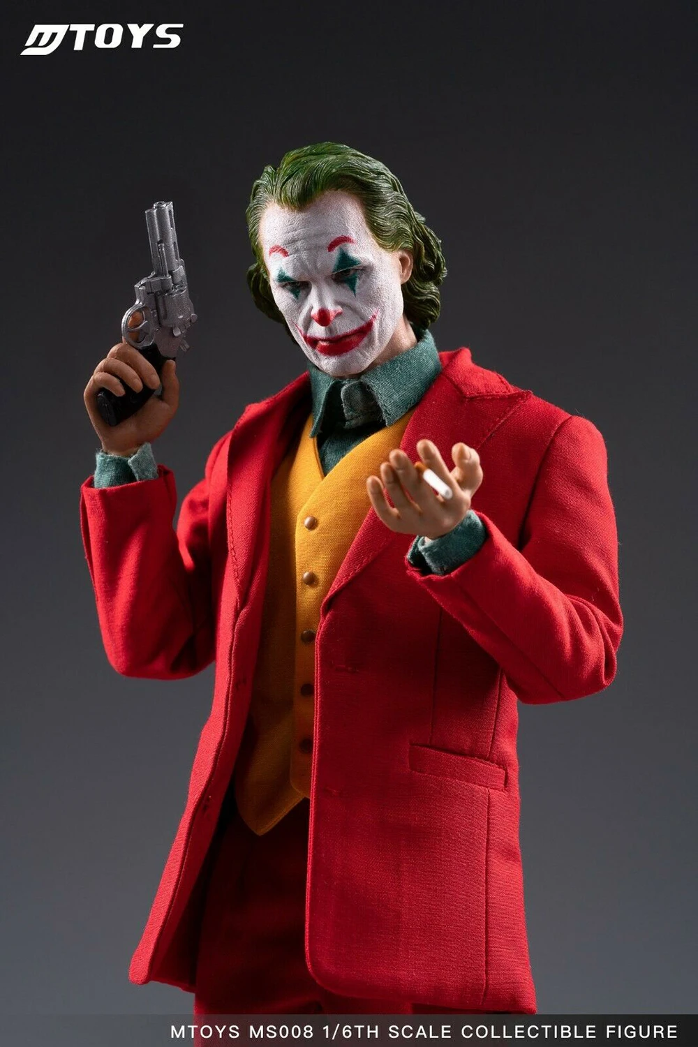 MTOYS 1//6 MS008 Joker Joaquin Phoenix Male Figure Makeup Head Version Doll Toy