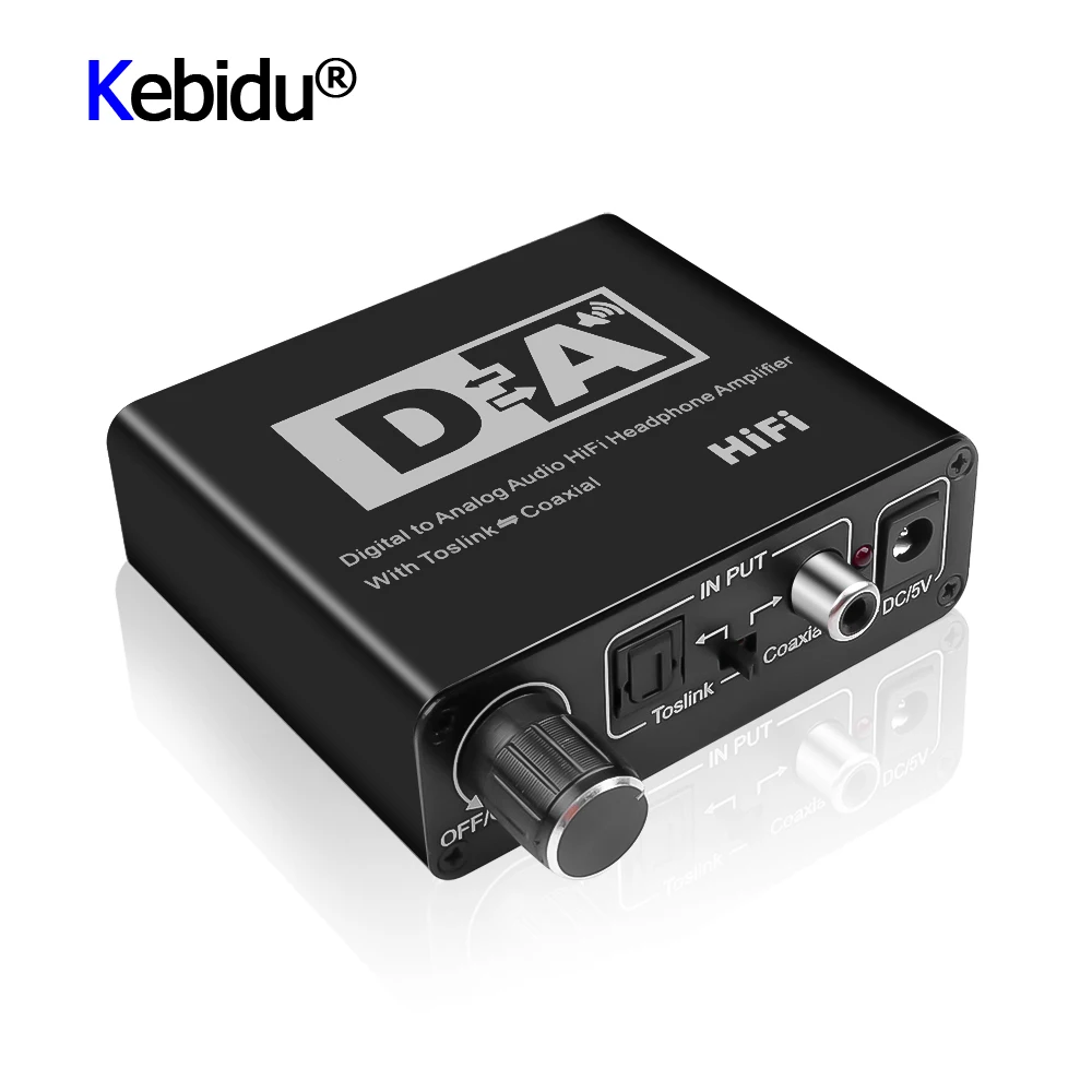 

Digital To Analog Audio Converter Adapter Coxial To Optical Toslink And Optical Toslink To Coaxial Bi-directional Switch Black