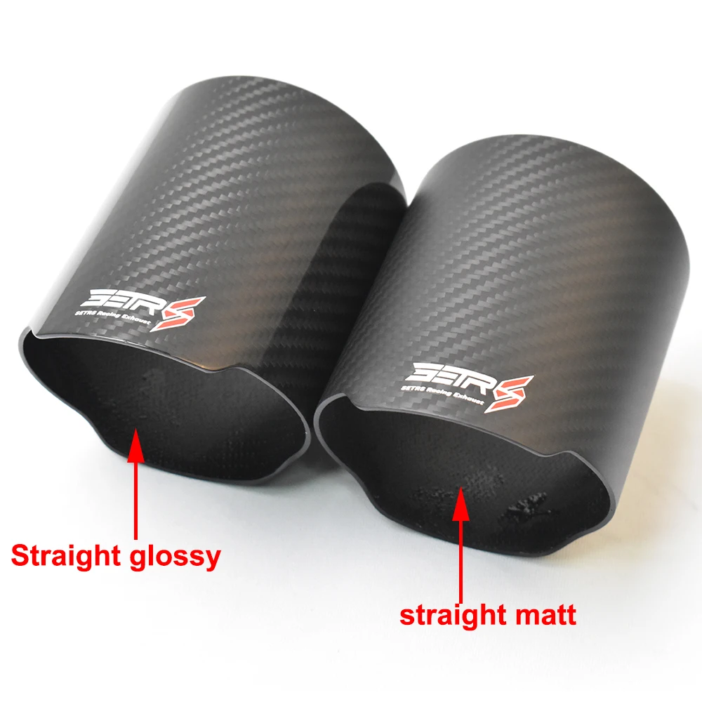 1 PC  Setrs Logo Car Universal Matt Glossy Carbon Fiber Exhaust Muffler Pipe Case  Exhaust Tip Cover