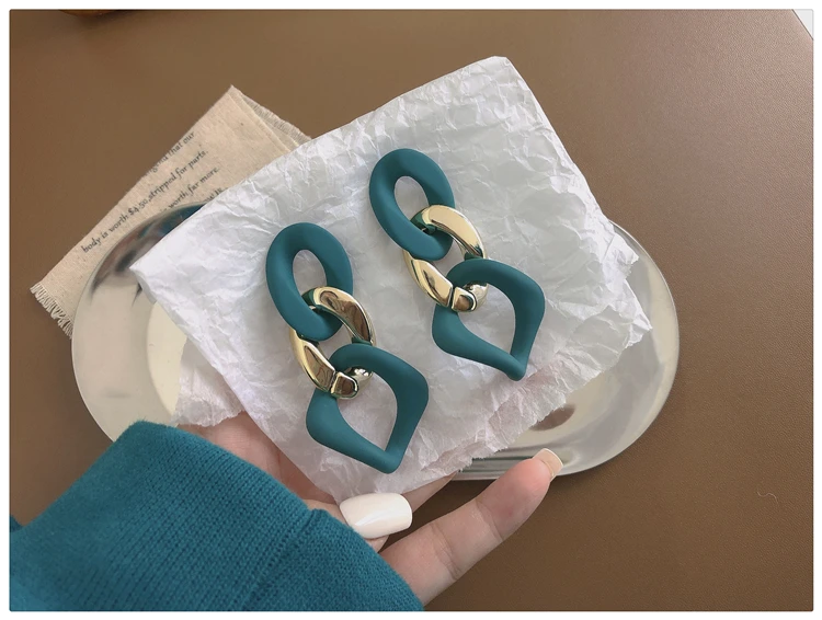 WYBU Super Beautiful Lake Blue Earrings Ins Popular Earrings for Women 2021 New Design Ear Drop Jewelry