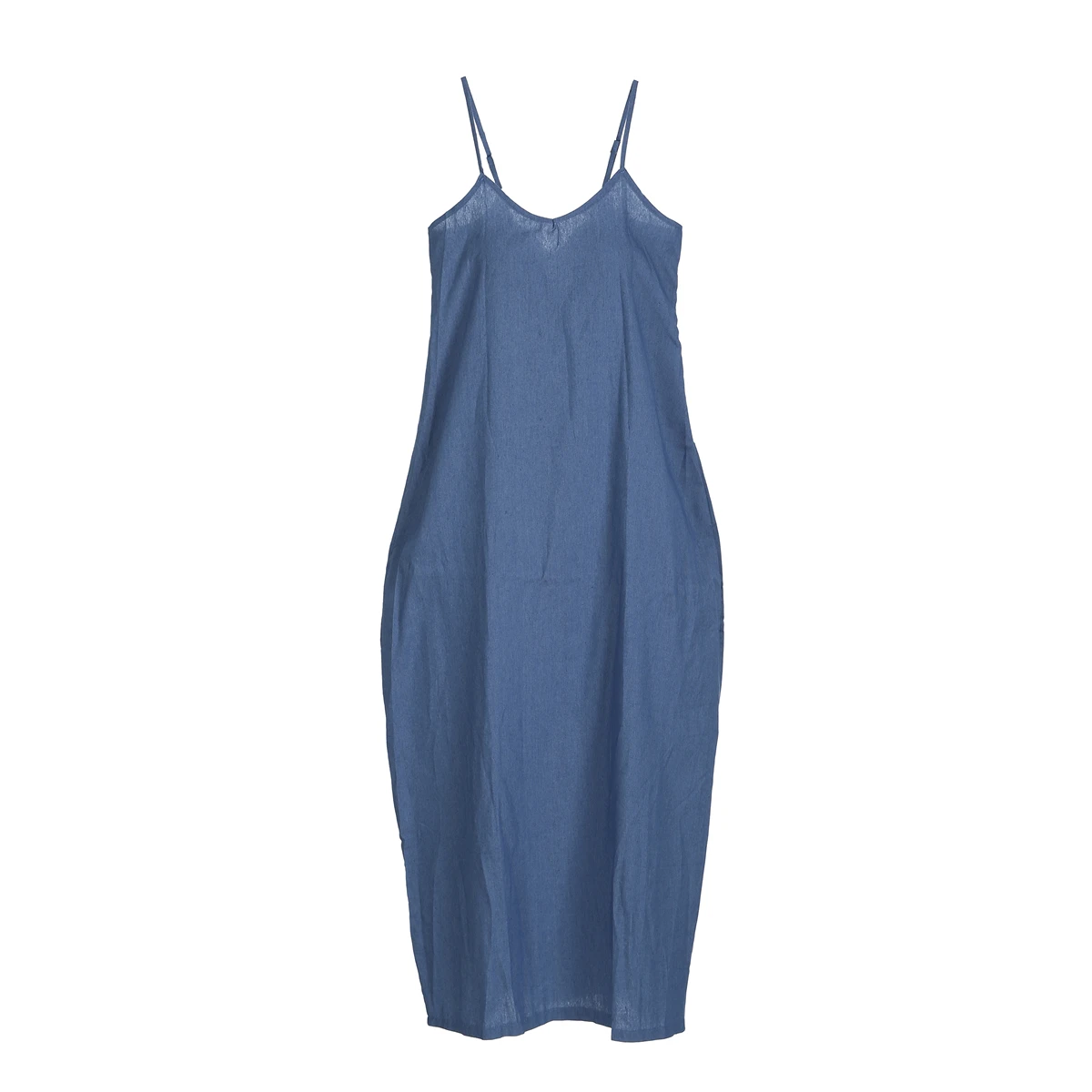 strapless denim maxi dress