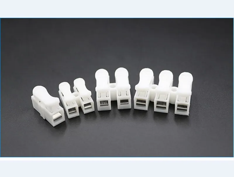 10Pcs/Bag Quick Splice Lock Wire Connectors 1Pin 2Pins 3Pins Self Locking Electrical Cable Terminal for 15AWG-22AWG Wires