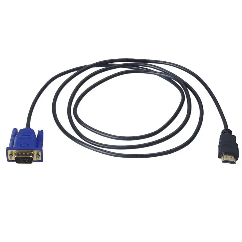 

1.8M 1080P HDMI to 15 Pin VGA HDMI Adapter with audio HDTV PVC DVD cable PC H1N6 Converter Cable I0Y7