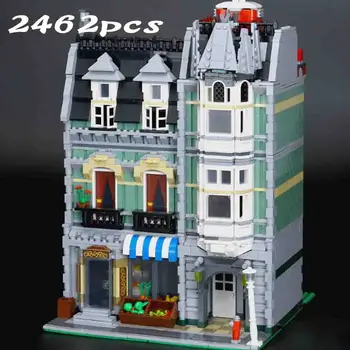 

City Street Building 15008 Compatible With Lepining 10185 Green Grocer Model Building Kits Blocks Bricks Educational Toy