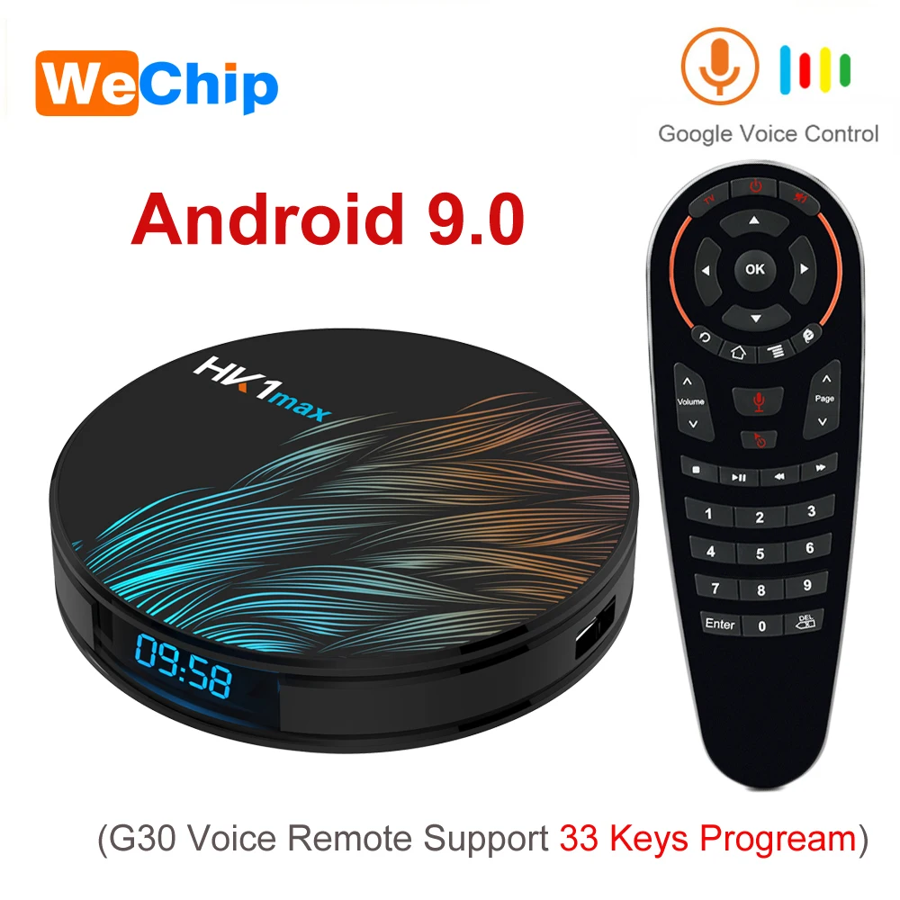

HK1 MAX Smart Android 9.0 Tv Box With 4GB RAM 64GB RK3318 4K HDTV Set Top Box Google Assistant 2GB16GB HK1MAX Wifi Media Player