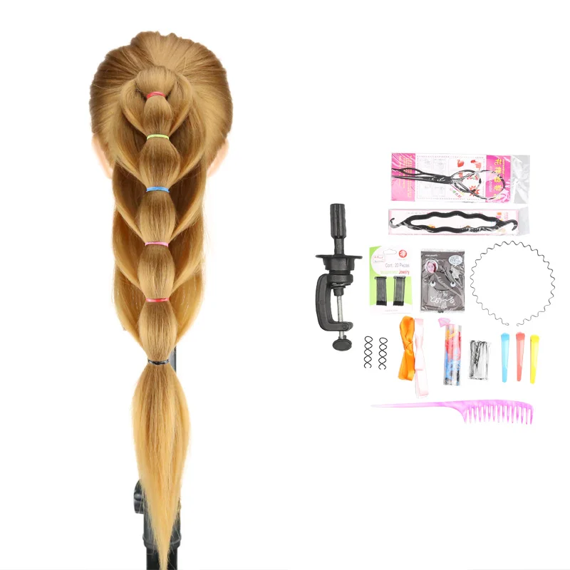 

Hairdressing-Head Dolls For Hairdressers ManiquinÂ HeadÂ WithÂ Hair Model Head Training Head Hair Practice Manican Head And Stand