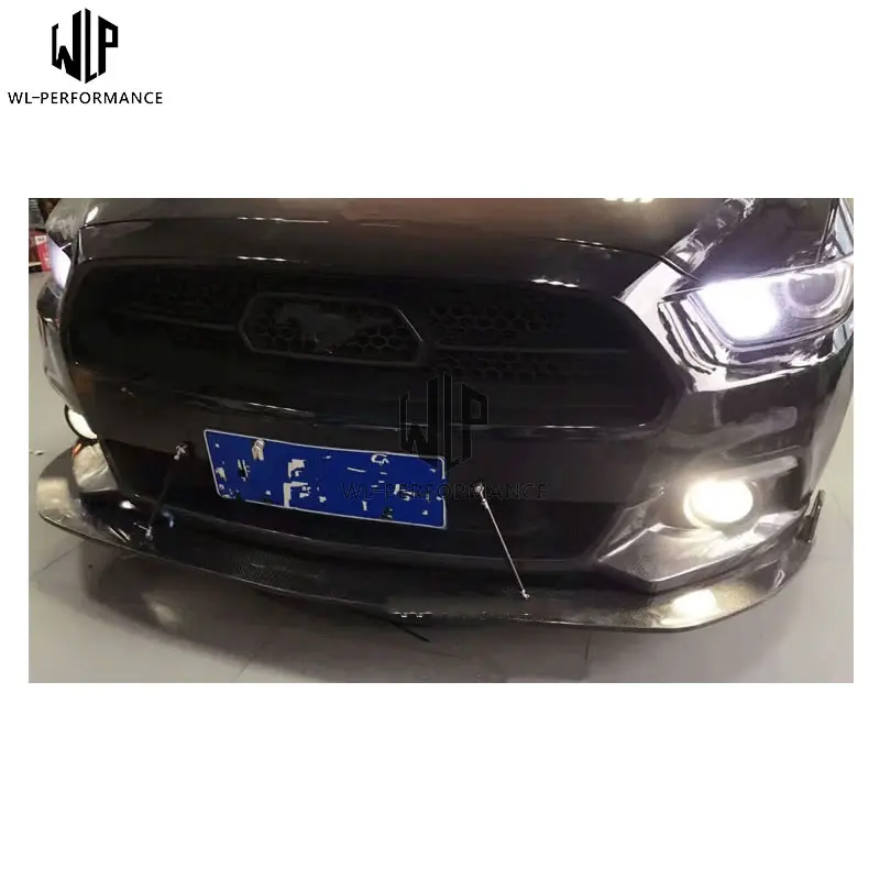 Mustang углеродное волокно henntop Тип переднего бампера спойлер диффузор автомобильный комплект кузова для Ford Mustang 15-up Автомобильный Стайлинг использование