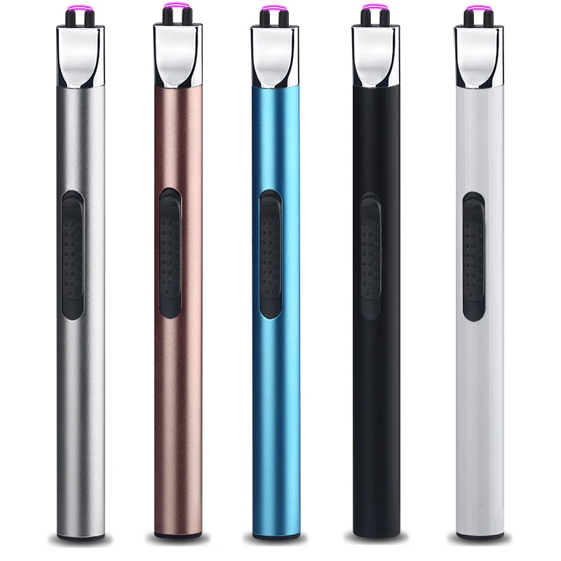 

Long USB Arc lighter kitchen Remote igniter outdoor Windproof with Safety Switch for Camping Grilling BBQ lighter Aluminum