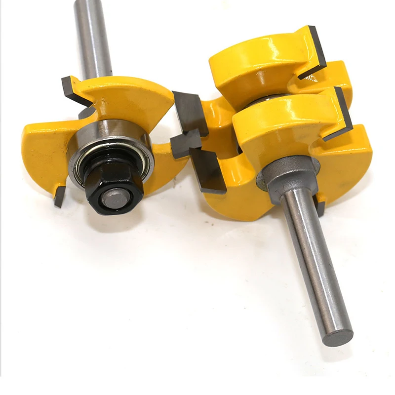 Tanie 2 sztuk 8mm Shank wysokiej jakości język i rowek wspólne zgromadzenie zestaw bitów rozwiertaków 3 4 \