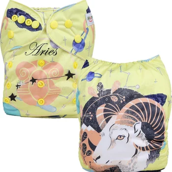 

2019 Cloth Diapers Baby Digital Positioned Diaper Washable Cloth Nappy Without Insert