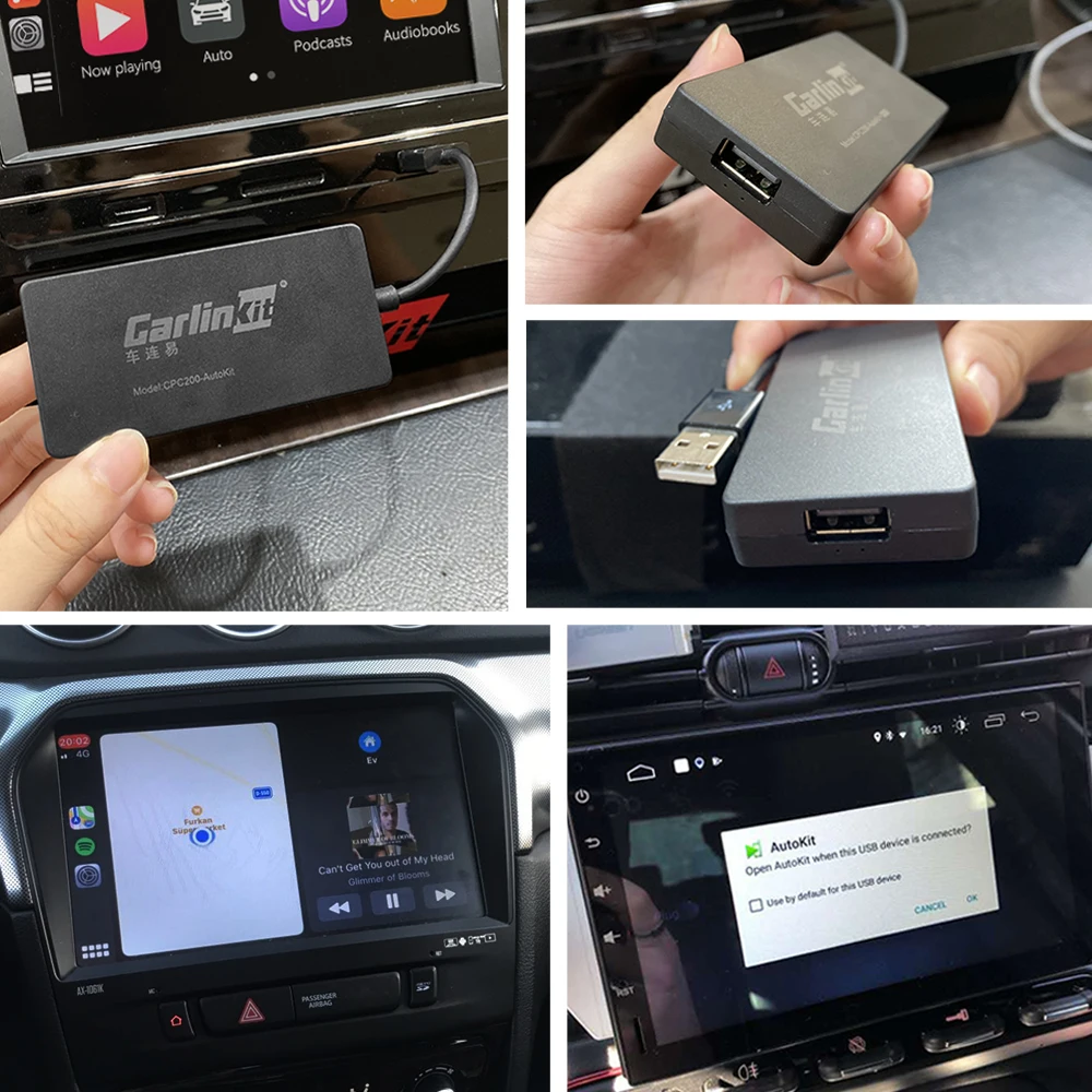Carlinkit ī÷ USB Ʈ ũ,  ī÷ , ̴ USB, ȵ̵ , ȵ̵ ̼ ÷̾, AriPlay  