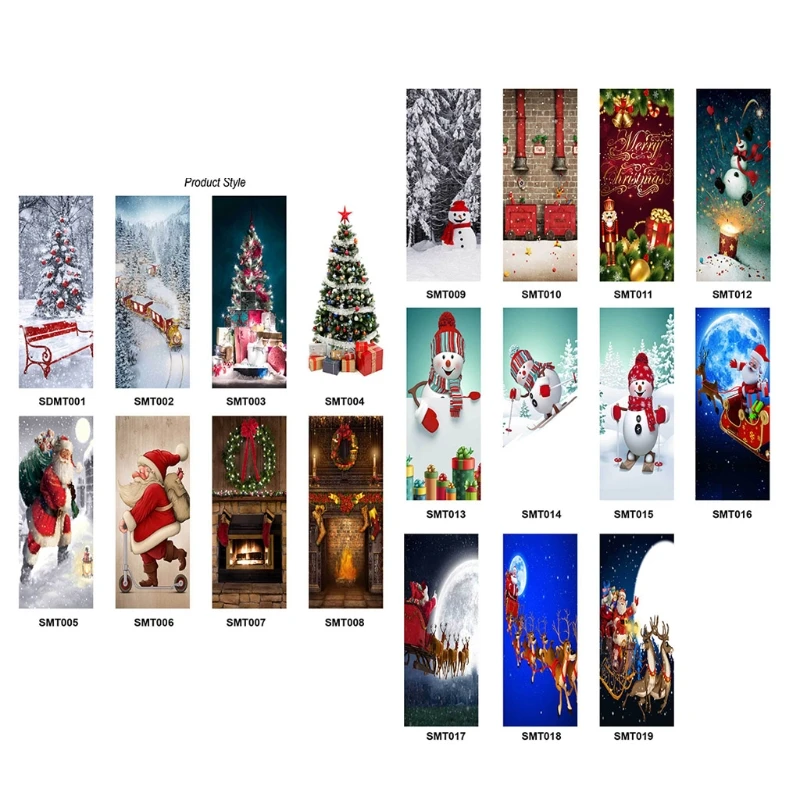 

77cm/90cm Christmas Decoration 3D Wall Stickers Snowman Pattern Door Stickers H3CF