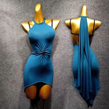 

Latin Dress Sexy Backless Party Dress Ribbon Dance Clothing Latin Dance Competition Dress Tango Dress Goodanpar Samba Costume