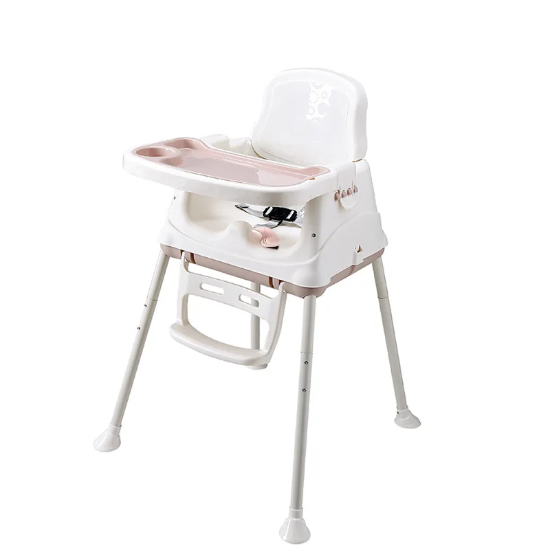 Детский обеденный стул и столик для кормления малыша переносная Складная регулируемая многофункциональная детская мебель детский стол и стул - Цвет: 8.   no Cardan wheel