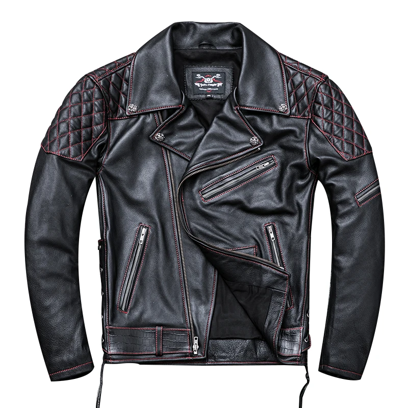 2019 Men's Genuine Leather Jackets Motorcycle Leather Jackets 4XL Cowhide Biker Leather Coat for Male 2019 Men's Genuine Leather Jackets Motorcycle Leather Jackets 4XL Cowhide Biker Leather Coat for Male