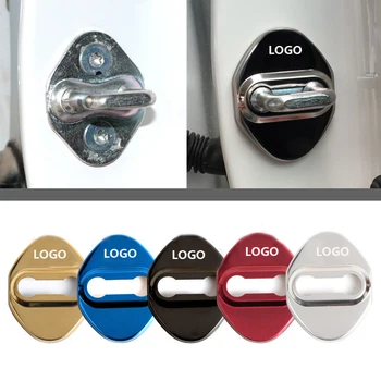 

Auto Door lock covers ForMugen Power logo ForHonda Logo door lock caps Stainless Steel Car Accessories car door lock caps 4 PCS