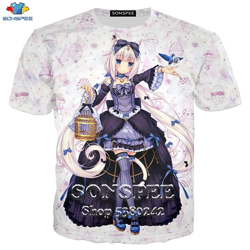 Новинка 3D принт аниме Nekopara шоколад ваниль Мужская футболка свитшот унисекс милые