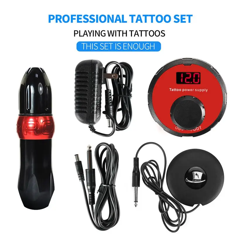 

Tattoo Machine Set Kit 1 Rocket Generation Rotary Motor Tattoo Machine Magician Power Control Switch Foot Pedal