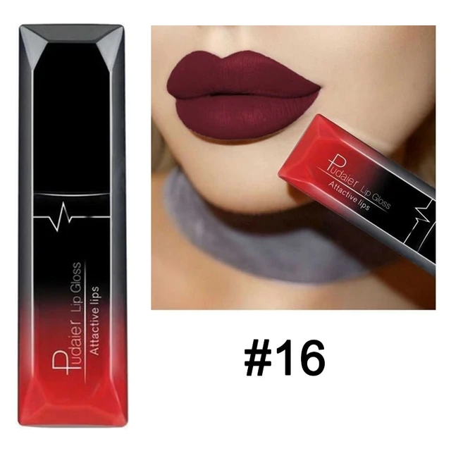 Waterproof Nude Matte Velvet Glossy Lip Gloss Lipstick Lip Balm Sexy Red Lip Tint 21 Colors Women Fashion Makeup Christmas Gifts 16
