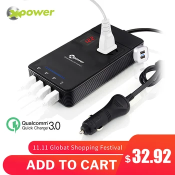 

XP Car Power Inverter DC 12V to AC 220V 230V Voltage Converter with Air Purifier QC 3.0 USB Charger Auto Inversor 12 V 220 V