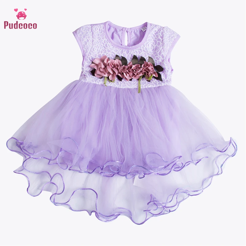 

Pudcoco 2020 Summer Toddler Baby Girl Clothes Multi-style Floral Dress Princess Party Tulle Flower Dresses Cotton Clothing 0-3Y