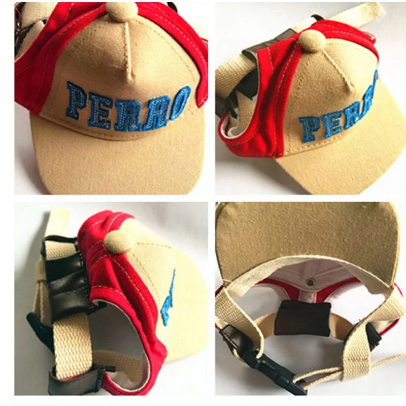 Handsome Pet Dog Hat Print Baseball Cap Puppy Costume Sunshade Sunscreen Pet Grooming Headwear Supplies For Outdoor Travel kk