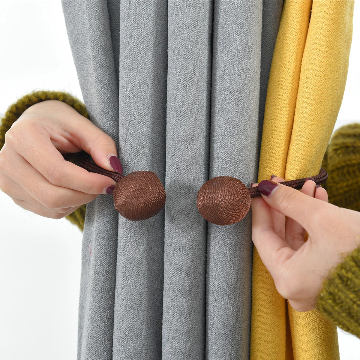 Магнитный жемчуг шаровой Занавес Tiebacks Tie holdacks Пряжка зажимы аксессуар штора Стержни аксессуары Веревка Держатель для штор D30