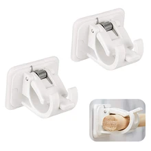 

２PCS Self Adhesive Curtain Rod Bracket Round Rod Hanging Clip Towel Rod Hooks Shower Curtain Rod Fixed Clip Accessoires