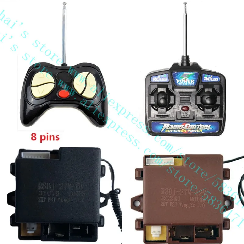 

R8BJ-27M-12V R8BJ-27M-6V Children Electric Car 27MHZ Remote Controll Transmitter Receiver Kids Toy Vehicle Replacement Parts