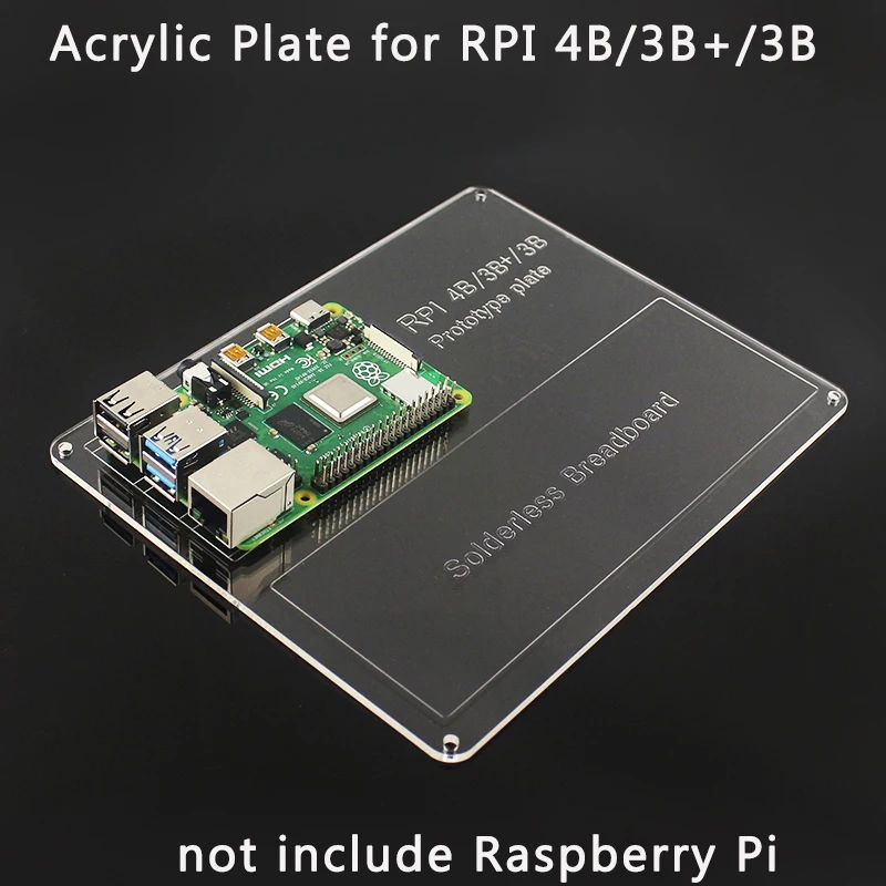 Акриловая Монтажная пластина Raspberry Pi нижняя часть корпуса для прототипа GPIO