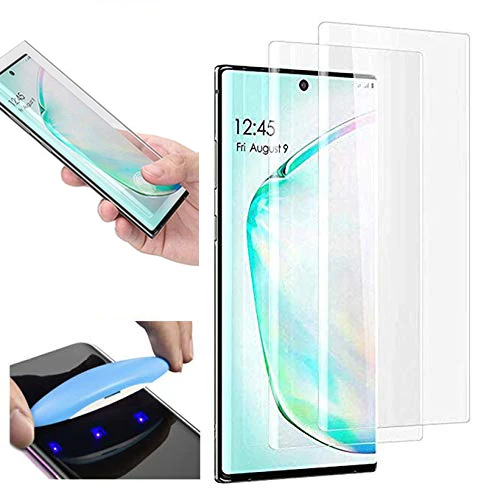 

[2-Packs] Screen Protector for Samsung Galaxy Note10 Note 10 Plus HD Curved Edge Liquid UV Film Ultrasonic Tempered Glass