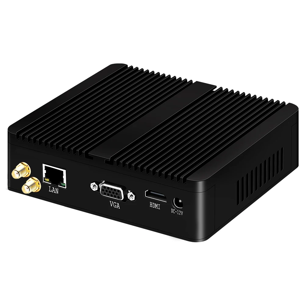 XCY Fanless Mini PC Intel Celeron J1900 Quad Cores Gigabit