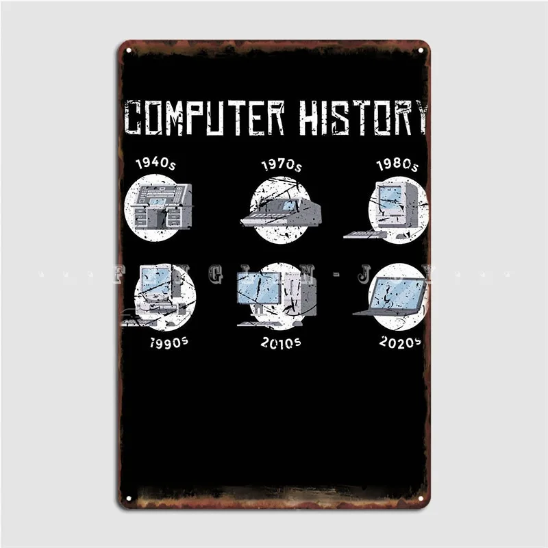

Computer History Poster Metal Plaque Club Party Home Wall Decor Decoration Tin Sign Poster
