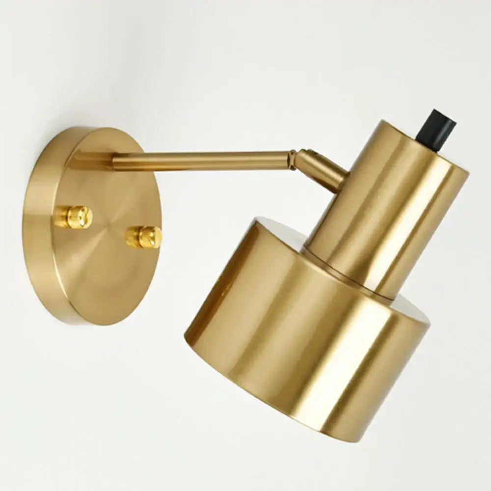 Медные Настенные Бра, атласная латунная настенная лампа для прикроватной ванной комнаты гостиной и прихожей амбициозное освещение