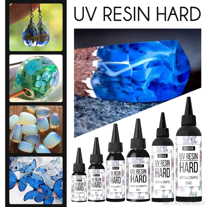 10ml-200ml UV Resin Hard Type Crystal Clear Glue Ultraviolet Curing Epoxy  Crafts Jewelry Making DIY Accessories - AliExpress