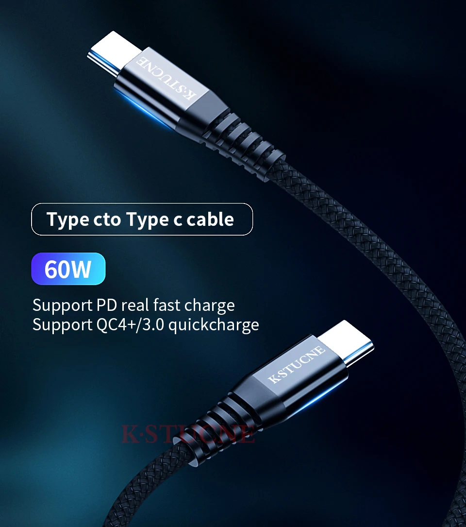 USB 3,0 Тип C до USB c-кабель для samsung Galaxy S9 S8 PD60W быстро Зарядное устройство для подключения кабеля к кабелю для Xiaomi Redmi Примечание 8 7 USB для быстрой зарядки шнур