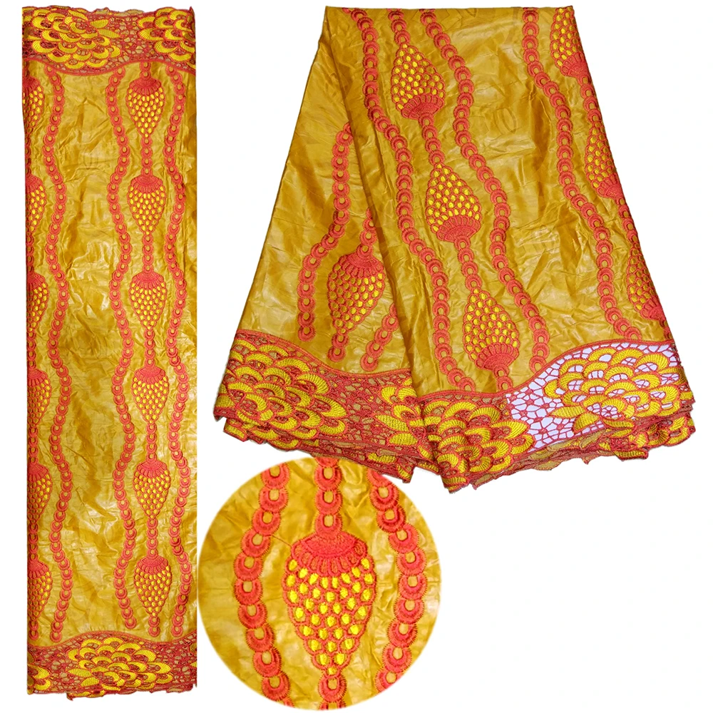 Хлопок Базен Riche Getzne ткань сосновые шишки вышивка африканская кружевная ткань