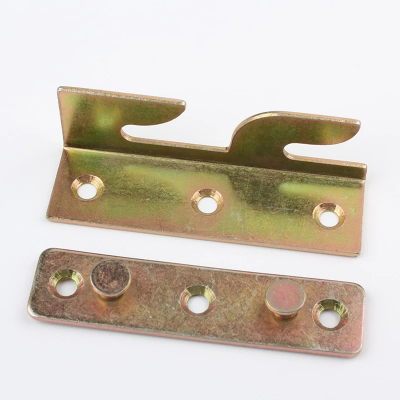 Bed Rail Bracket Bed Rail Fittings Heavy Duty Non-Mortise- Set Of 4(Screws Included) CNIM Hot