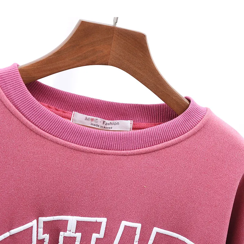 High Street Cool Sweat Толстовка для женщин толстый флисовый пуловер верхняя одежда больших размеров шикарный хлопковый свитшот с рисунком