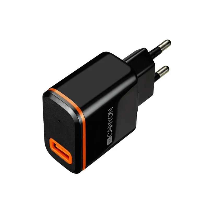 Сетевое зарядное устройство CANYON CNE-CHA042BO Micro-USB кабель USB-A 5В-2100мA Smart IC | Электроника