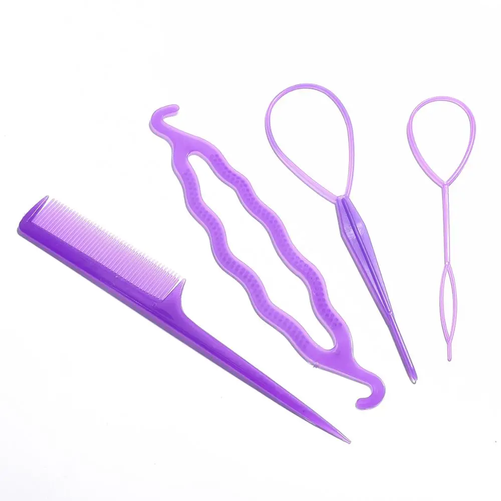 

2Pcs/4Pcs Hair Style Hair Styling Tools Hair Pin Disk For Women Girls Kids headband Fast Easy Ponytail Creator Hair Accessorie